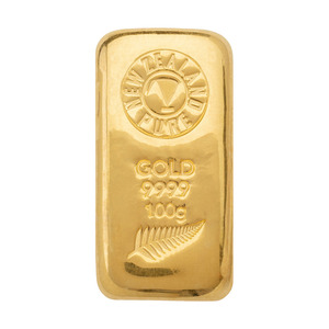 100g NZ Pure Gold Cast Bar 999.9