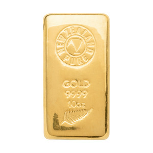 10oz NZ Pure Gold Cast Bar 999.9