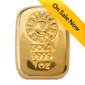 1oz NZ Pure Gold Cast Bar 999.9