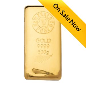 500g NZ Pure Gold Cast Bar 999.9