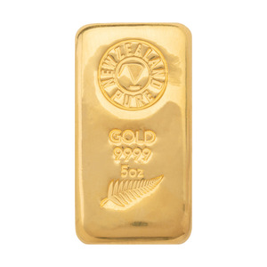 5oz NZ Pure Gold Cast Bar 999.9