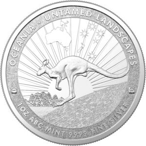 1oz ABC Fine Silver 999.9 Untamed Landscapes "KANGAROO" Coin (Loose)