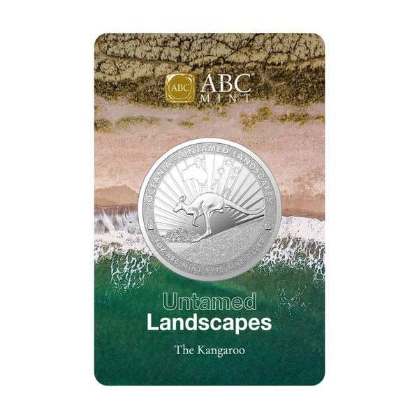1oz ABC Fine Silver 999.9 Untamed Landscapes "KANGAROO" Coin Certipack