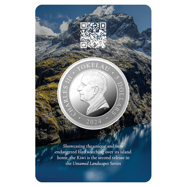 1oz ABC Fine Silver 999.9 Untamed Landscapes "KIWI" Coin Certipack - Image 2