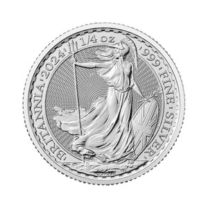 1/4oz The Royal Mint Britannia Fine Silver Coin - King Charles III Effigy 999